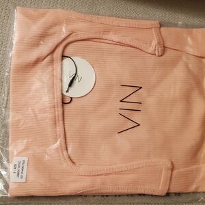NWT NIA Peach Ribbed Top